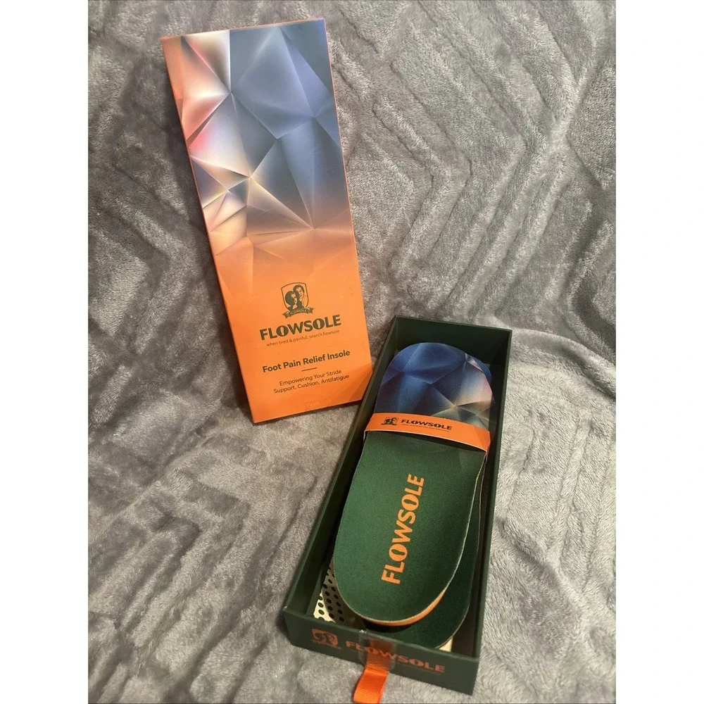 Flowsole Foot Pain Relief Insole Men's Medium‎ 7-8 Extra Support for Men Women